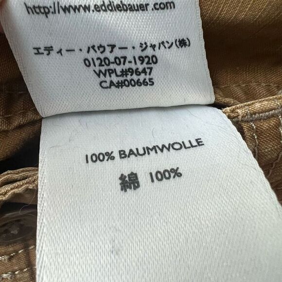 Eddie Bauer Trouser High Rise Button Ankle Adjustable Tab Leg Women's Brown Carg - Picture 9 of 16